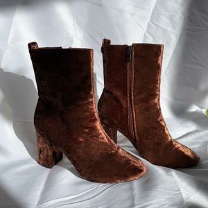 Suede ankle booties